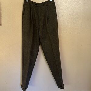 Gorgeous Vintage Wool High Waisted Trousers Pants 4